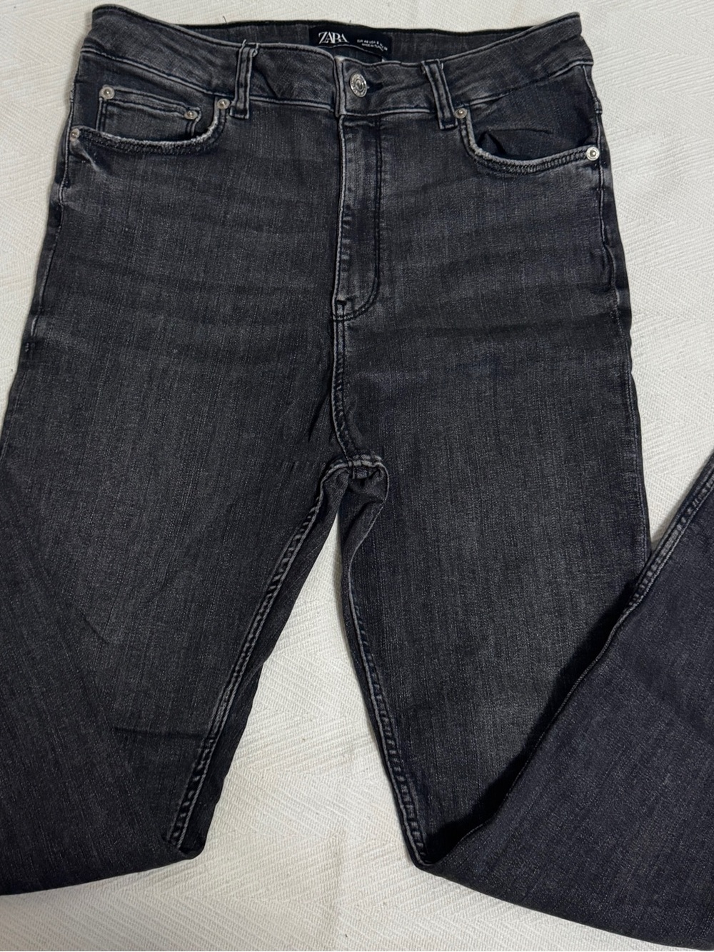 Zara Slim Black Washed Jeans